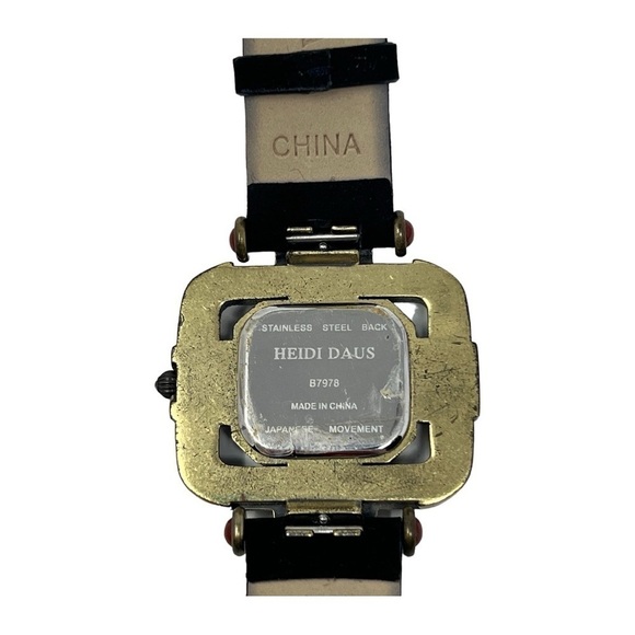 Heidi Daus Art Deco Swarovski Crystal Face Watch - Picture 8 of 8